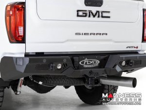 GMC Sierra 2500 Bomber Rear Bumper w/ Blind Spot and Backup Sensor Cutouts